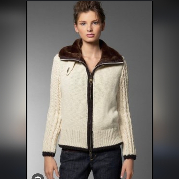 Vintage M60 Knit Fur Sweater Jacket - Picture 1 of 14